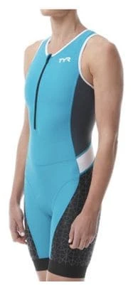 Traje De Triatlón Para Mujer TYR Competitor Turquesa / Gris / Blanco